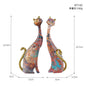 1Pcs European style oil painting couple cat animal ornaments, living room TV cabinet, foyer wine cabinet decoration, resin crafts