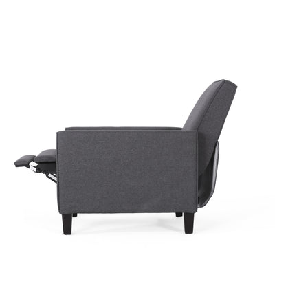 Smoke Fabric Push Back Chair for Elegant Home Décor