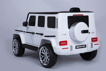 Mercedes Benz G63 Children's Electric Vehicle with Remote Control 12V Music, Horn, Spring Suspension, Safety Lock and License