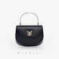 Popular Bag Women New Handbag Leather Niche Light Luxury Cat Head Single Shoulder Saddle Bag