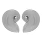 Ocean Wind Conch Alloy Earrings, Fashionable Geometric Bright Surface Metal Earrings