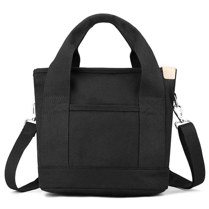 Canvas bag casual versatile shoulder bag ladies fashion commuter bag multi-function messenger bag trendy handbag