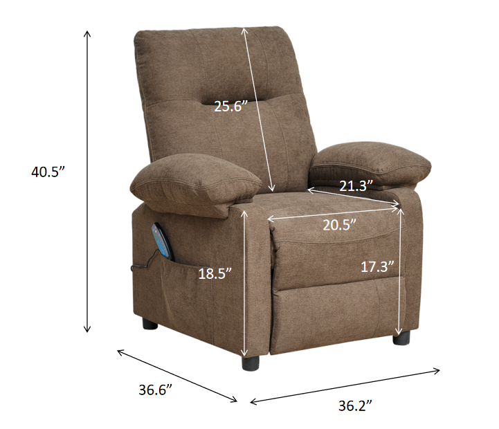 Recliner Chair with Message and Heater, Recliner Chair for Adult, Manual Control Message Chair