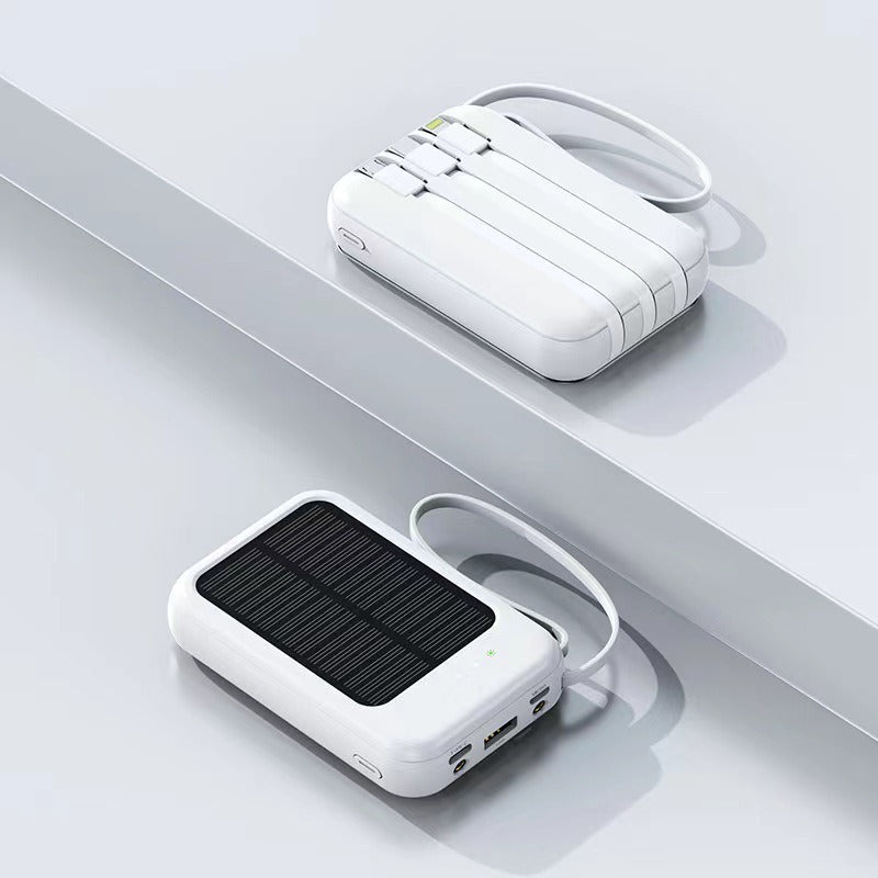 Mini solar power bank comes with a 20000mAh outdoor camping portable large capacity mobile power supply