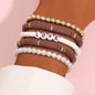 Colorful soft ceramic retro temperament pearl soft ceramic bracelet bracelet bracelet bracelet