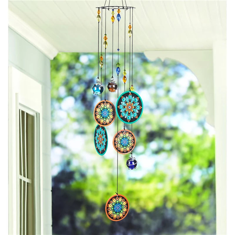 H&D 2 Style Memorial Windchimes Rainbow Maker Window Hanging Suncatcher Fengshui Wind Chimes Decoration for Patio,Balcony,Garden