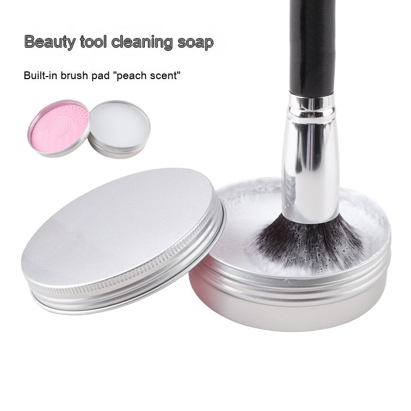 Peach Soap Pad Powder Puff Makeup Brush Cleaning Appliance Beauty Tools