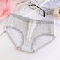 Plaid Printed Cotton Underwear For Women