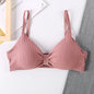 Triangle Cup Bra With Chest Pad Tube Top All-Match Underwear Women