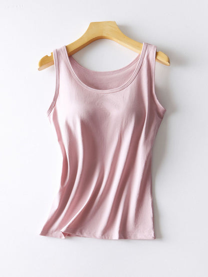 Round Neck Tank with Bra