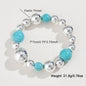 Elegant Turquoise Beaded Necklace For Women Europe And America Cross Border Fashion Beaded